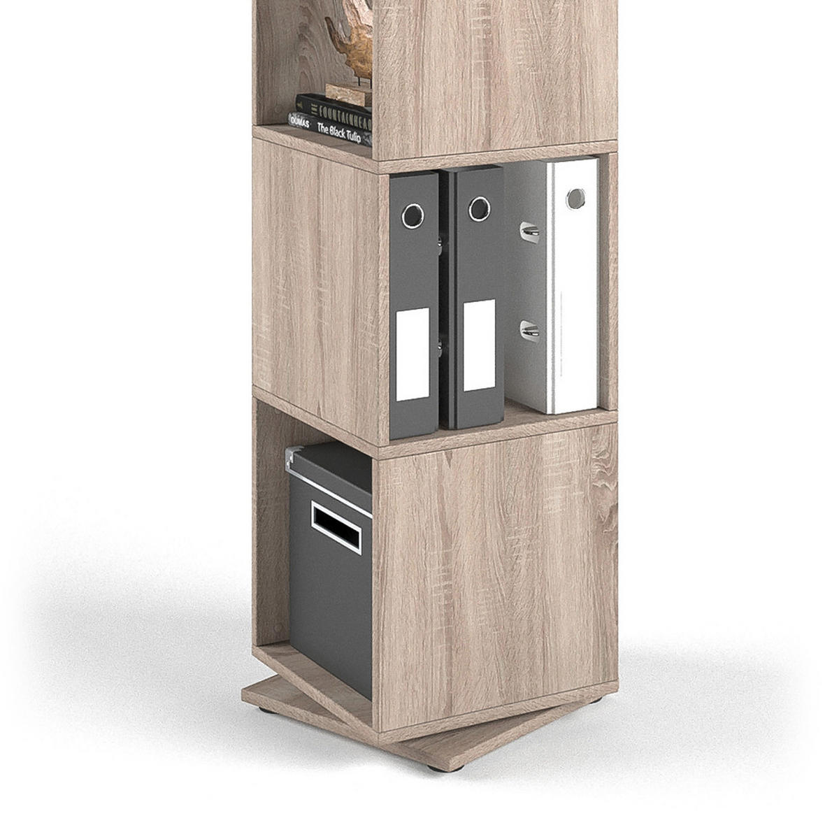 DREHREGAL Sonoma 35.2 x 144.2 cm - Sonoma Eiche, Holzwerkstoff (35.2/144.2/35.2cm) - Vicco
