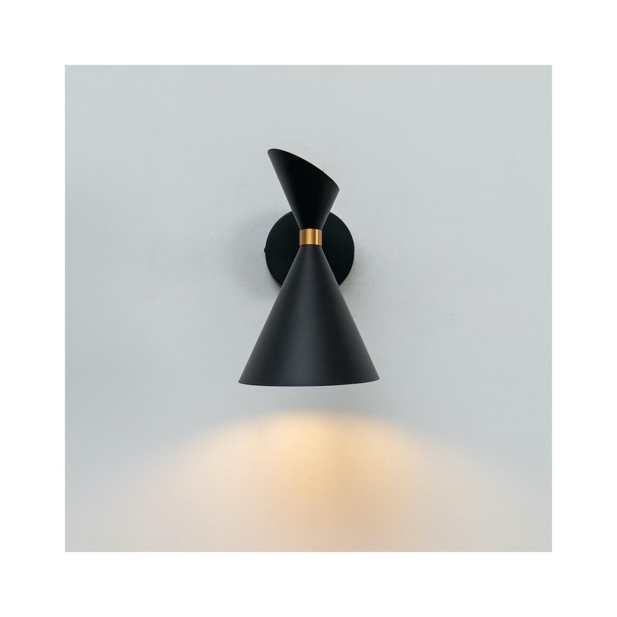 WANDLEUCHTE Valdivia, Schwarz und gold, 30cm - Goldfarben, Metall (18/30/30cm) - KOSILUM