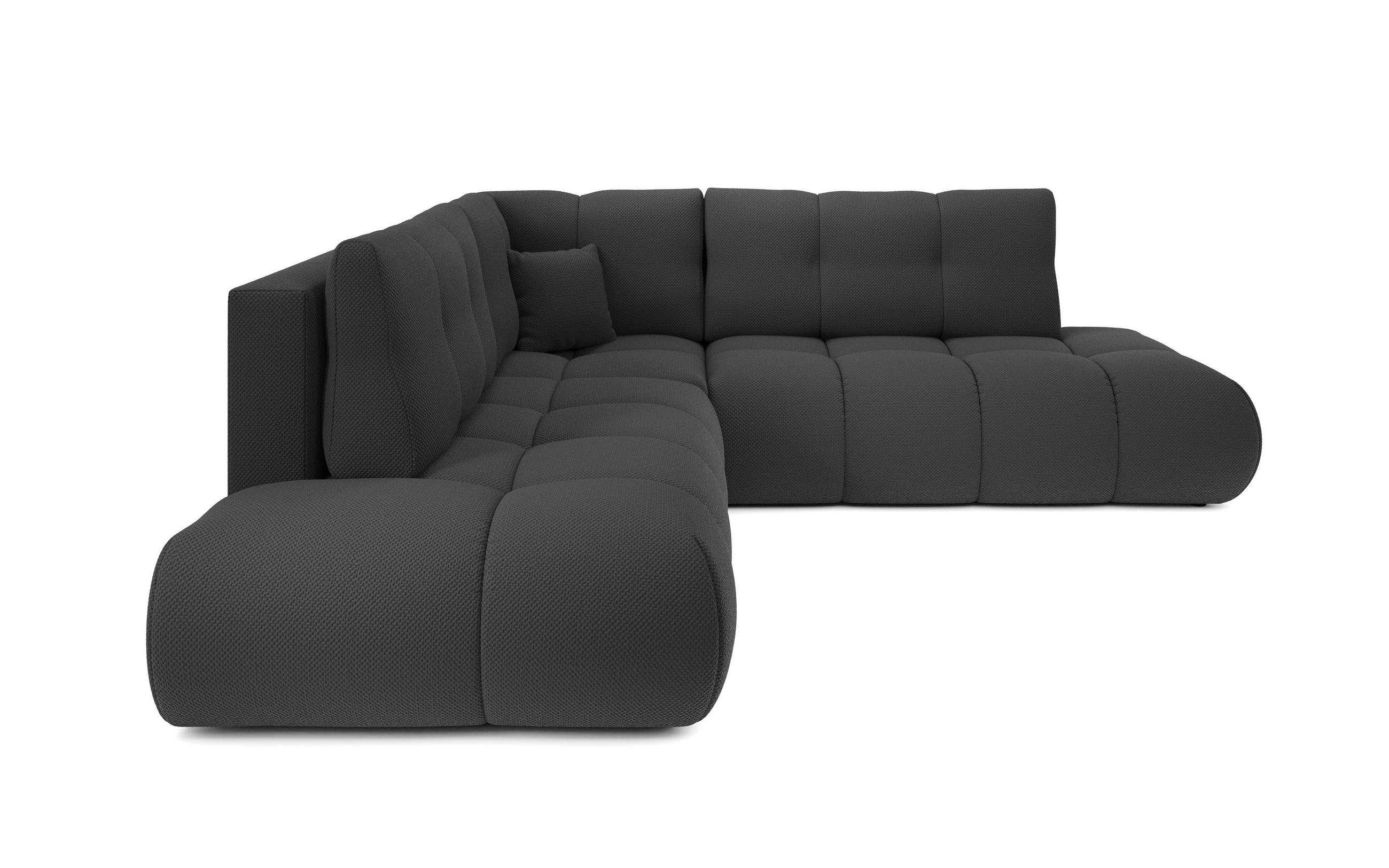 ECKSOFA DUCA II L-S Grau Jersey mit Schlaffunktion - Grau, Holz (266.5/266.5cm) - MASSENO