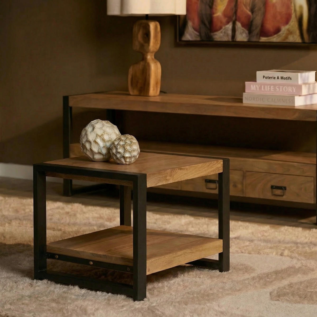 BEISTELLTISCH Britt Braun 60/60/45 cm - Braun, Holz (60/60/45cm) - Starfurn