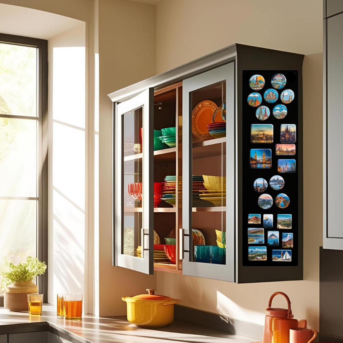 MAGNETTAFEL Klein & Groß Schwarz 70x20 cm - Magnetisches Stahlboard für Magnete, Fotos und Notizen, Beschreibbar - Schwarz, Metall (20/70/0.7cm) - ANWICAR