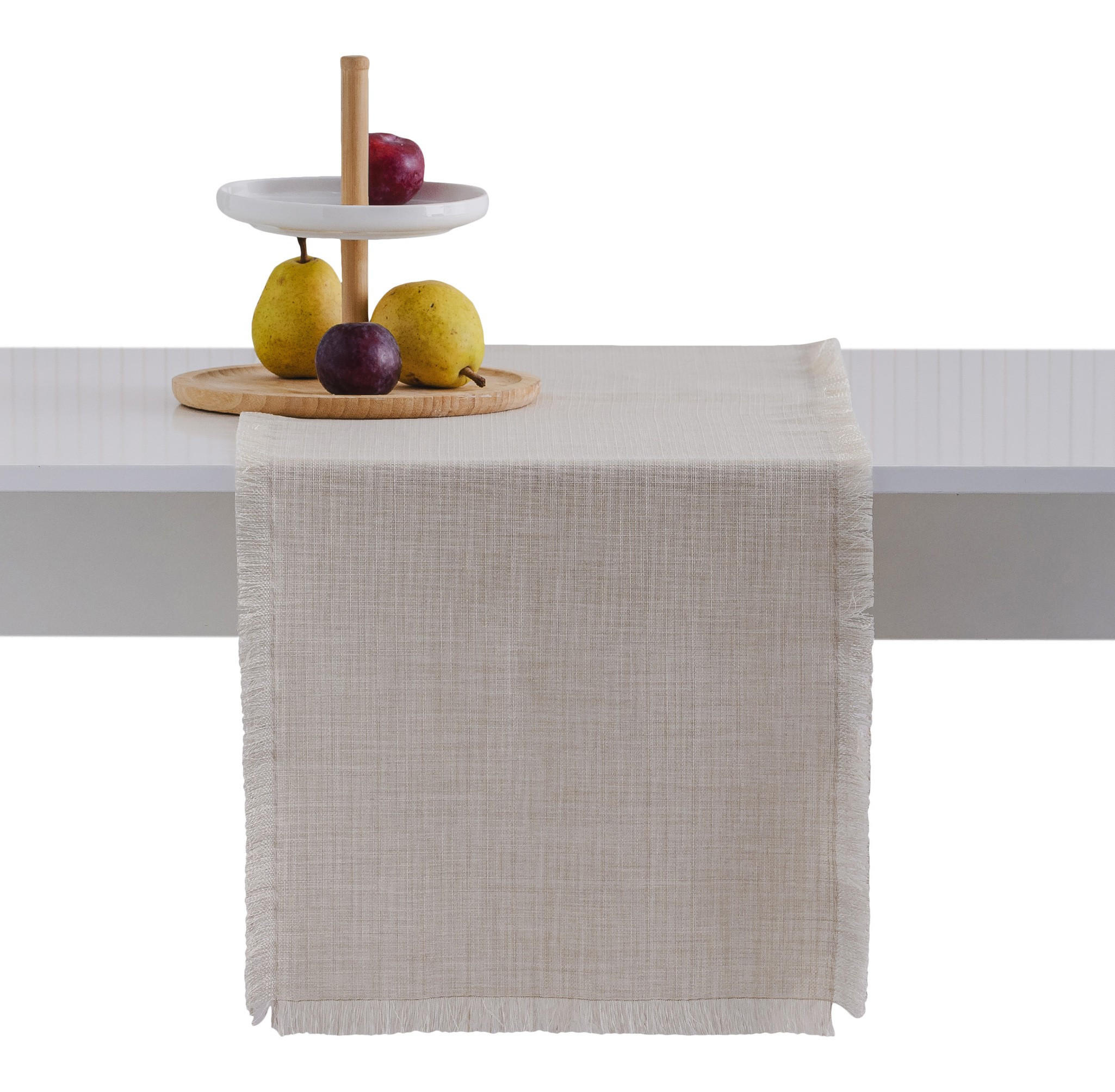 TISCHLÄUFER Arata - Beige, Textil (180/35/1cm) - home&you