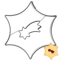 AUSSTECHFORM Stern Weihnachtsstern 5,5 cm Silber - Silberfarben, Metall (5.5/1.5/5.5cm) - Orion 