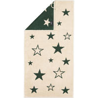 HANDTÜCHER CHRISTMAS EDITION STERNE 792 NATUR-GRÜN - 34 - Beige, Textil (50/100cm) - Cawoe