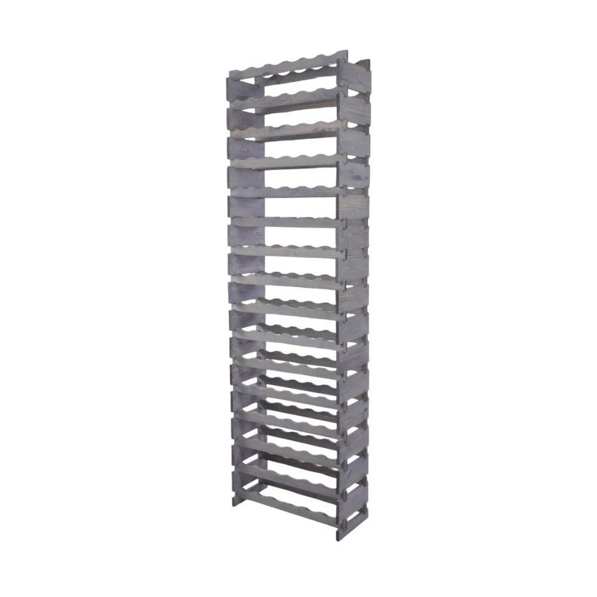 WEINREGAL VINOTECA FLEX PRO HxBxT 219x65x28cm 96 Flaschen auf 16 Ebenen Grau - Grau, Holz (65/219/28cm) - PROREGAL