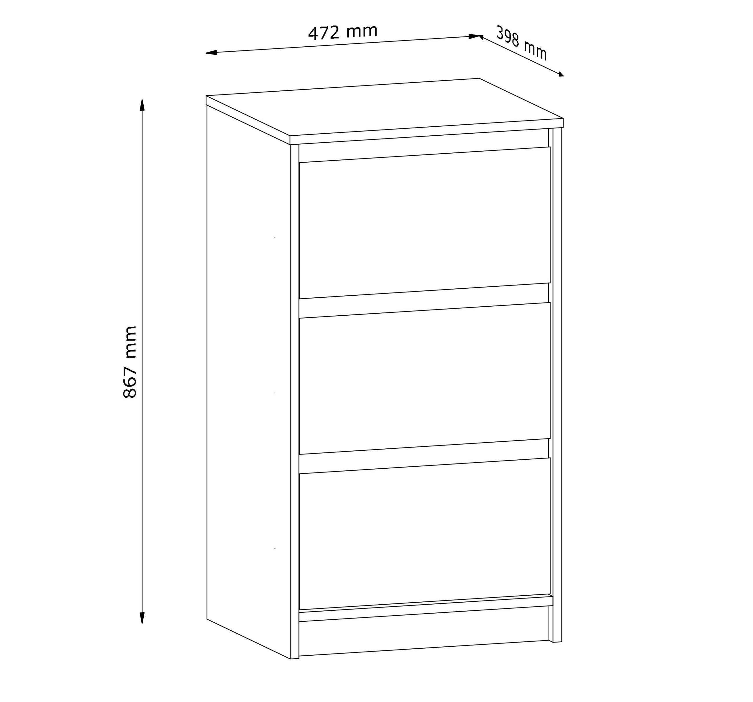 SIDEBOARD Mormanno 3S Eiche Cremona – klassisches Design im Holzdekor - Eichefarben, Holzwerkstoff (47/86.5/40cm) - AX Living