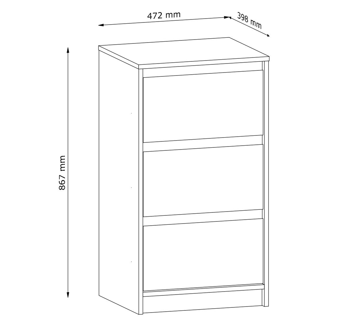 SIDEBOARD Mormanno 3S Eiche Cremona – klassisches Design im Holzdekor - Eichefarben, Holzwerkstoff (47/86.5/40cm) - AX Living