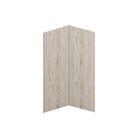 WANDPANEELE für Dusche - 90 cm x 90 cm - plastik - naturfarben hell Eneko - Taupe, Kunststoff/Metall (90/210/90cm) - Vente-Unique