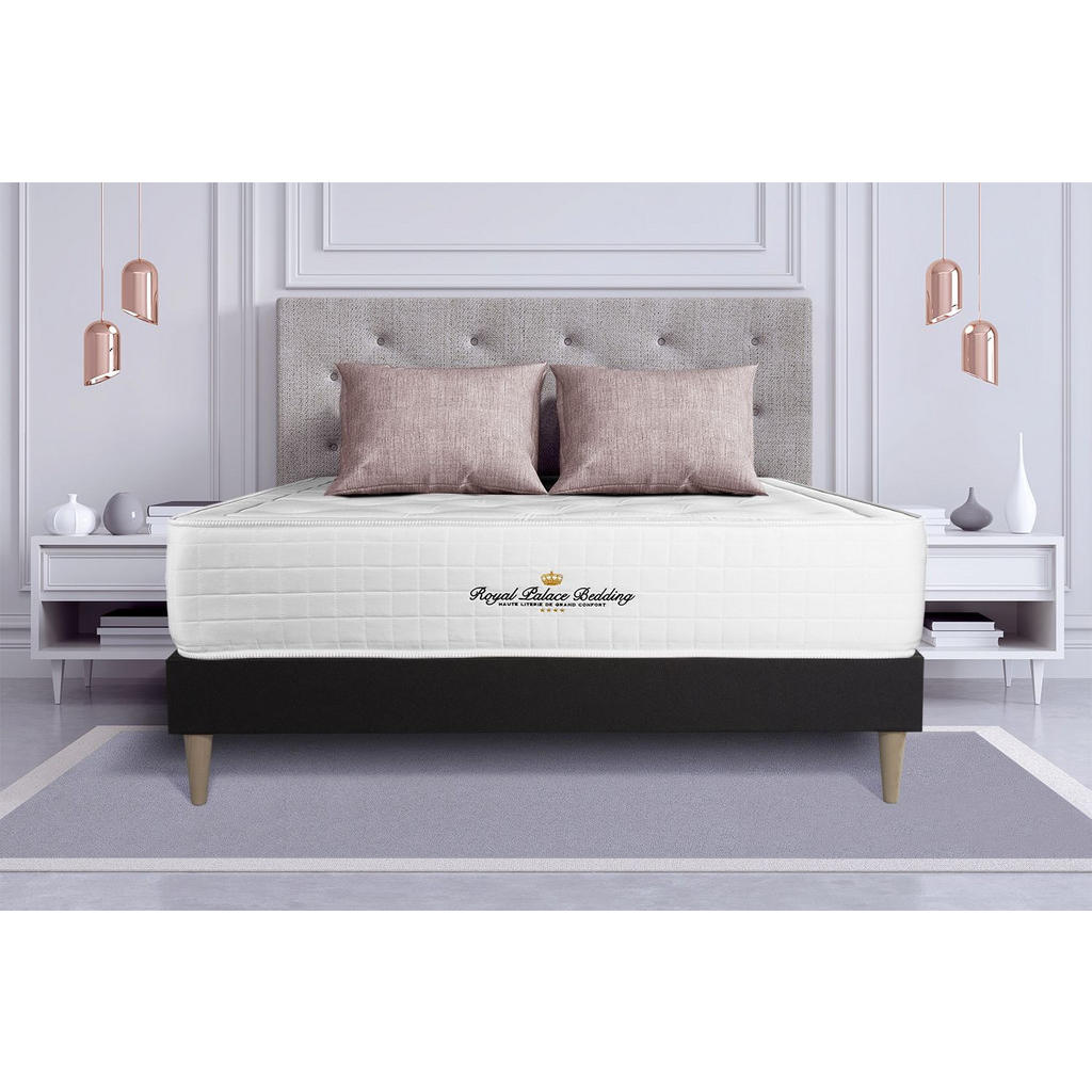 Thumbnail - Royal Palace Bedding Bett, Schwarz, Holz, H1, 7-Zonen, Höhe ca. 30 cm, 130x190 cm, Oeko-Tex® Standard 100, Schlafzimmer,...