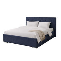 ČALOUNĚNÁ POSTEL MILA 160 s rošt – látka MARCELLO 18311 - modrá, kompozitní dřevo (160/200cm) - Kier Furniture