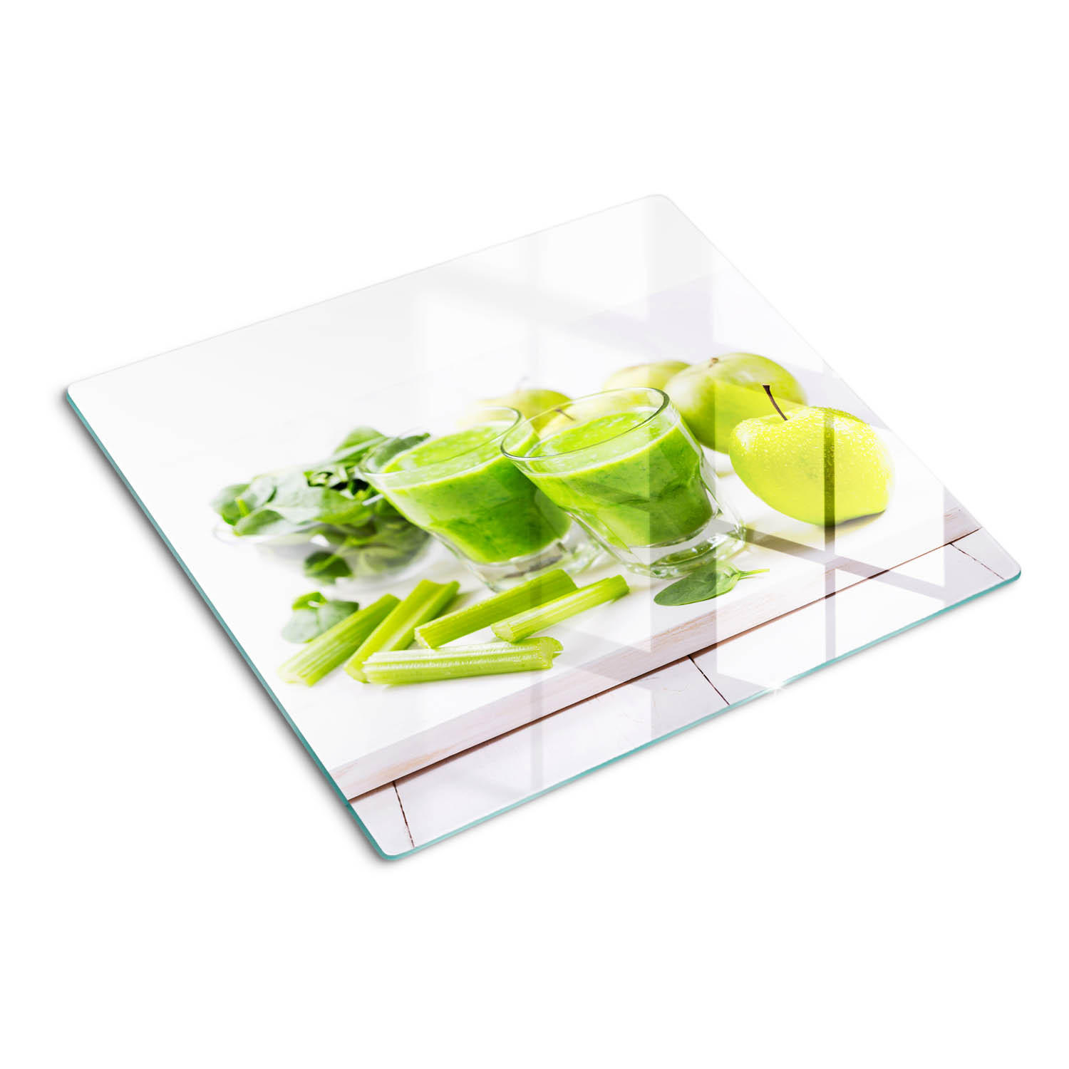 GLASPLATTE 60x52 cm Grüner Cocktail - Grün, Glas (60/0.4/52cm) - TULUP