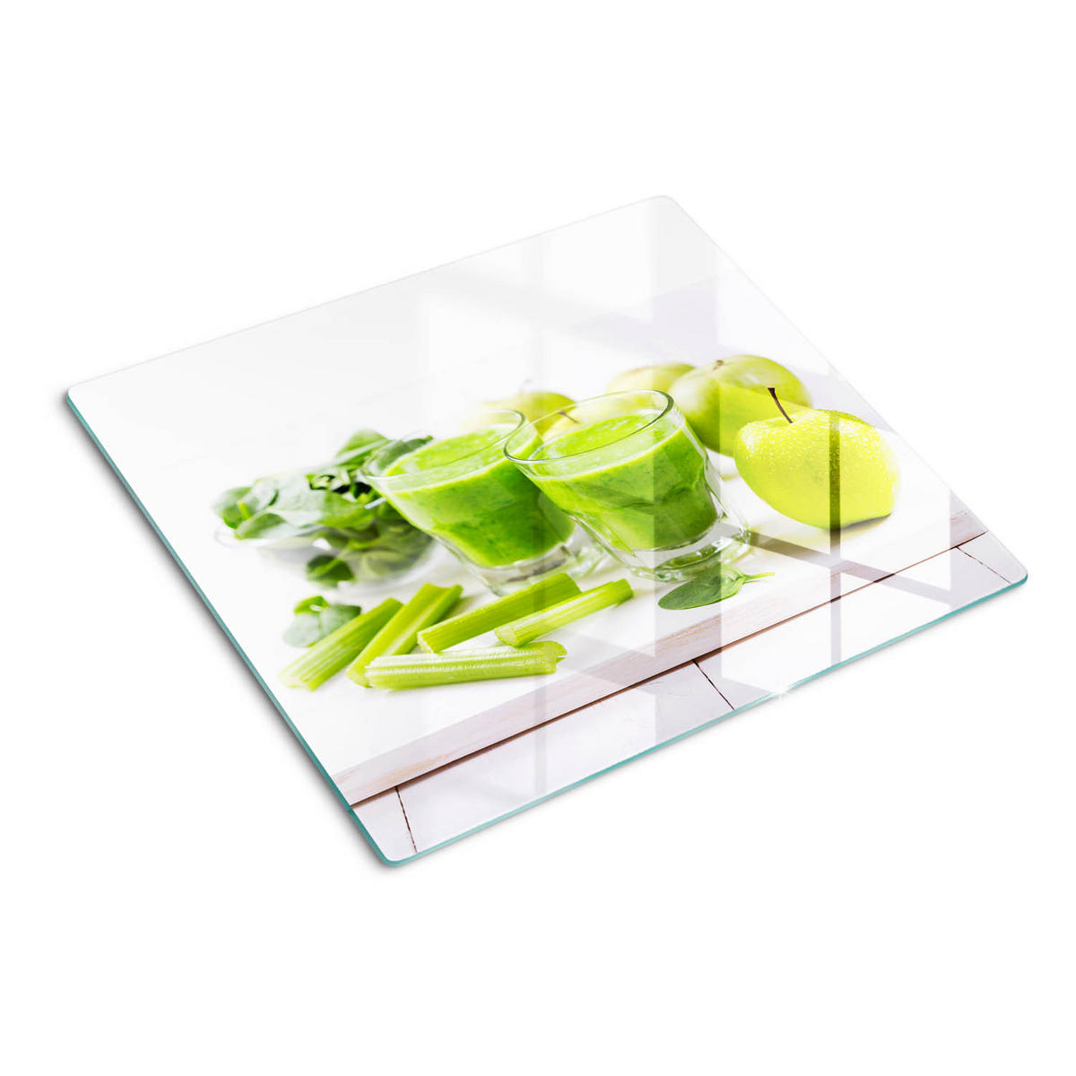 GLASPLATTE 60x52 cm Grüner Cocktail - Grün, Glas (60/0.4/52cm) - TULUP