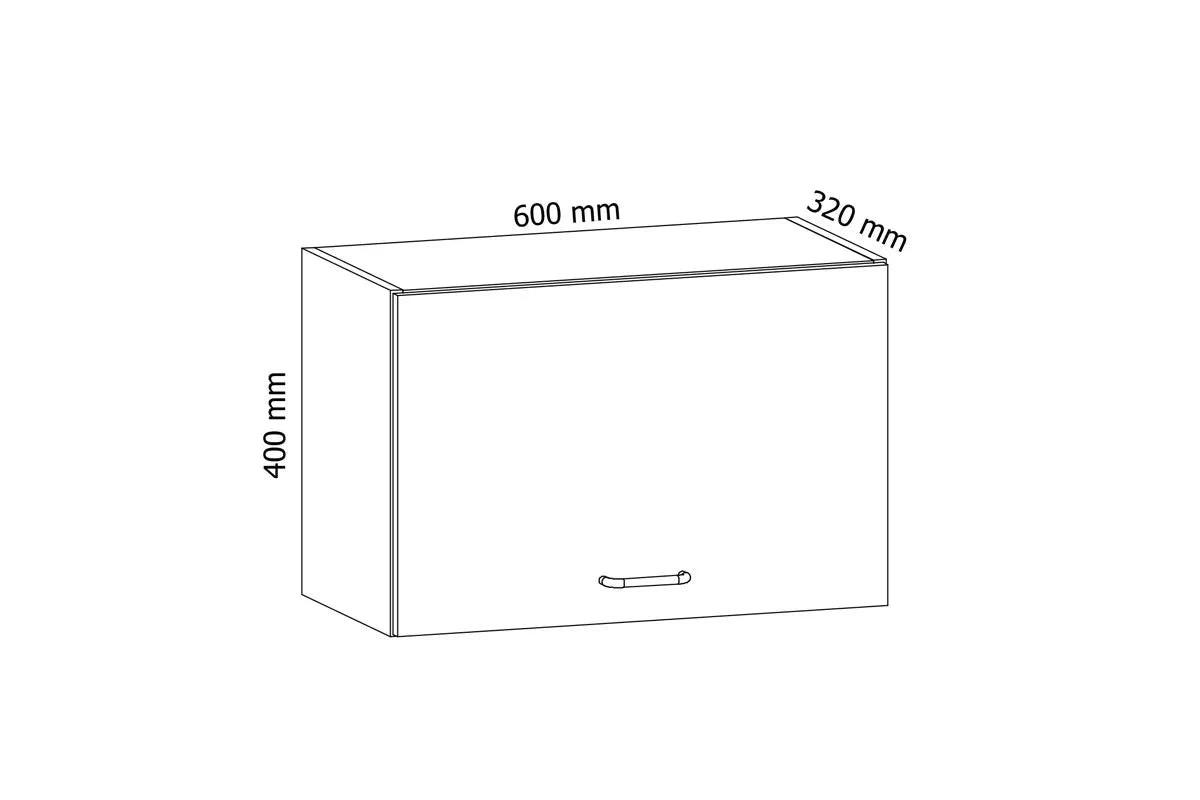 HÄNGESCHRANK – 60 cm – G60K – Velmora – Grau - Grau, Holzwerkstoff (60/40/32cm) - ROYAL24_MARKT