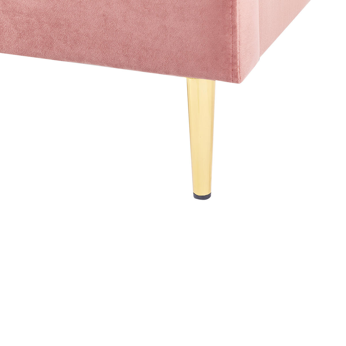 POLSTERBETT 180/200 cm Pfirsichrosa Chaleix - Pink, Textil (180/200cm) - Beliani