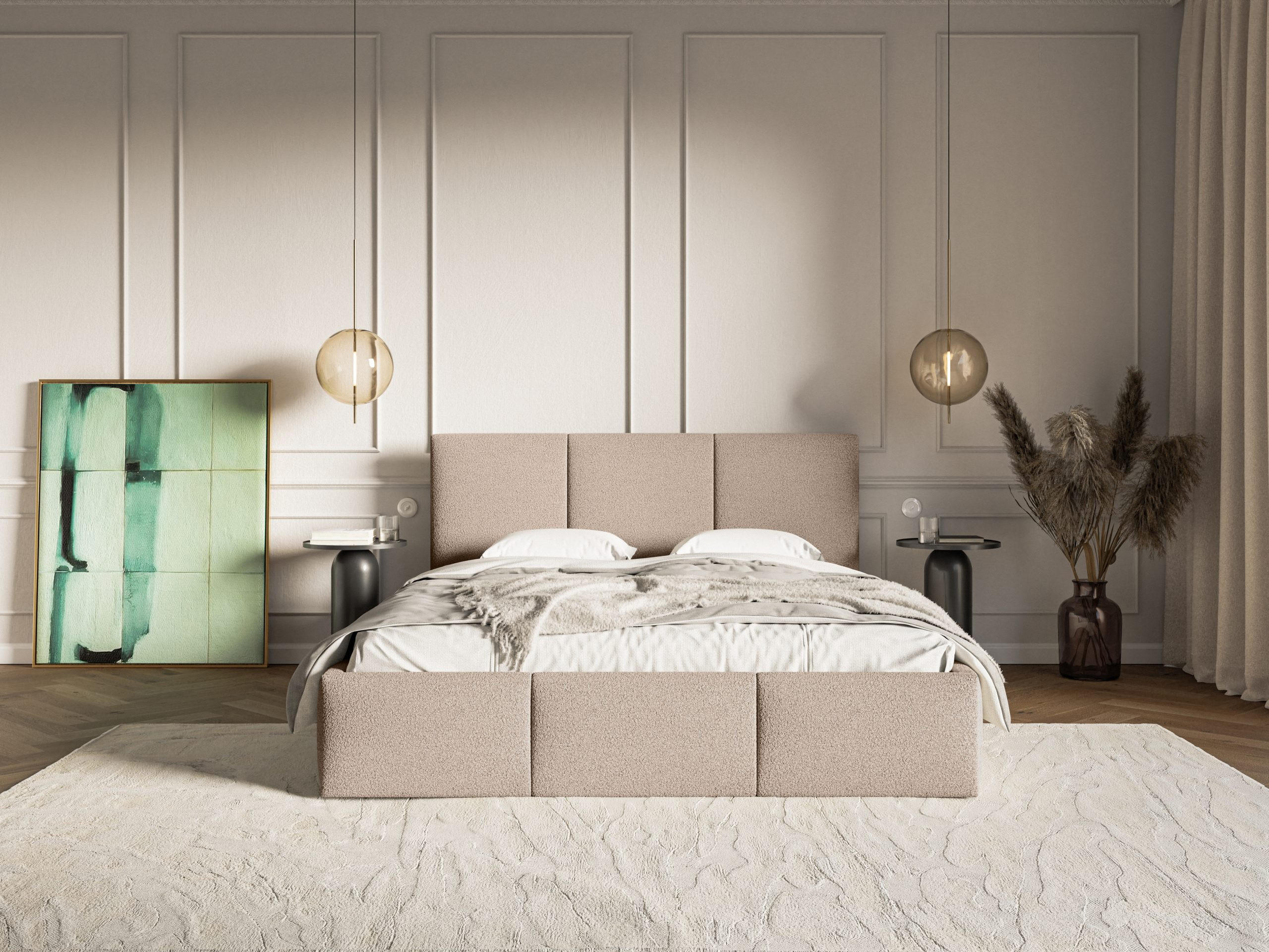 Thumbnail - Fedve Polsterbett, Beige, Textil, 200x200 cm, Schlafzimmer, Betten, Polsterbetten