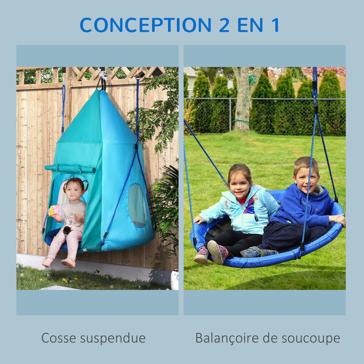TRAMPOLIN DE-17959 Blau - Blau, Textil (100/100cm) - ComfortXL