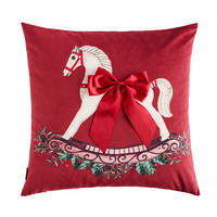 KISSENBEZUG Trottino, 45x45cm, Rot, Weihnachten Kissenhülle, Weihnachtsdeko, Christmas, Weihnachtsmotiv Sofakissen Dekokissenbezuge - Rot, Kunststoff (45/45cm) - home&you