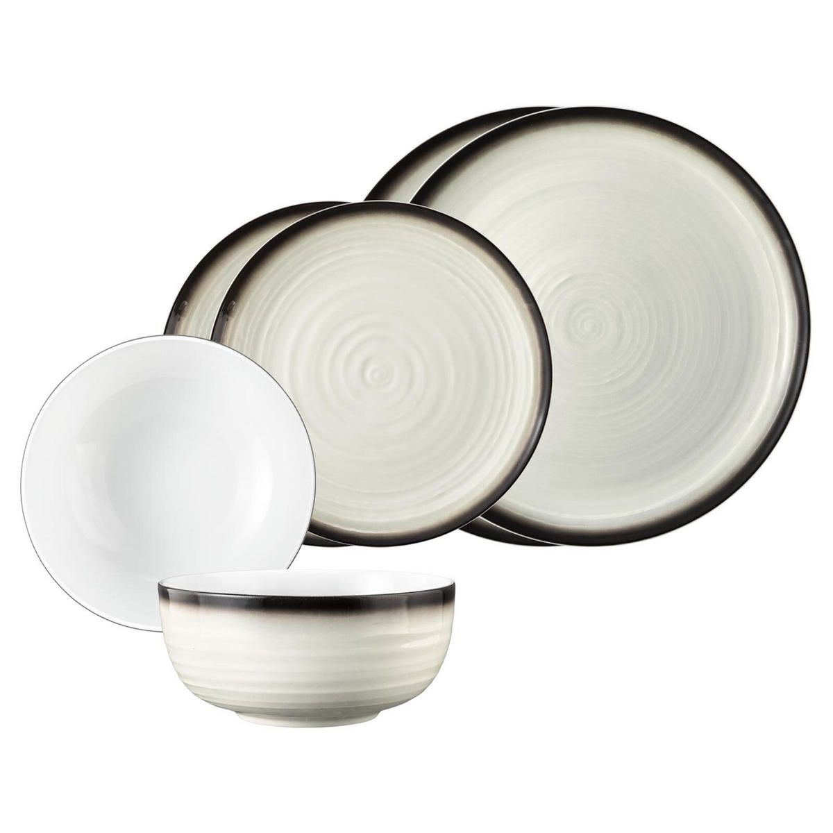 BASIC-SET Terra Corso 6er Set - Anthrazit, Keramik (1/1/1cm) - Seltmann Weiden