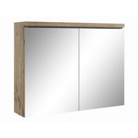 SPIEGELSCHRANK Paso Kastanien Eiche - 80 x 20 x 60 cm - Kastanienfarben/Eichefarben, Holz (80/60/20cm) - Badplaats