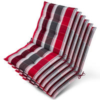 NIEDERLEHNER Sun-NL 105x50x8cm Rot-Anthrazit-Gestreift (6tlg) - Dunkelrot, Textil (50/100cm) - Beautissu 