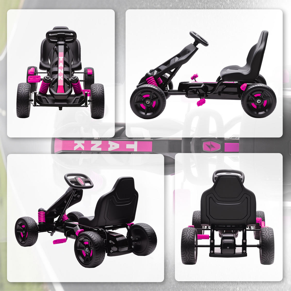 TRETKART DE-13064 Freilauf Rosa - Pink, Kunststoff (100/59/60.5cm) - ComfortXL