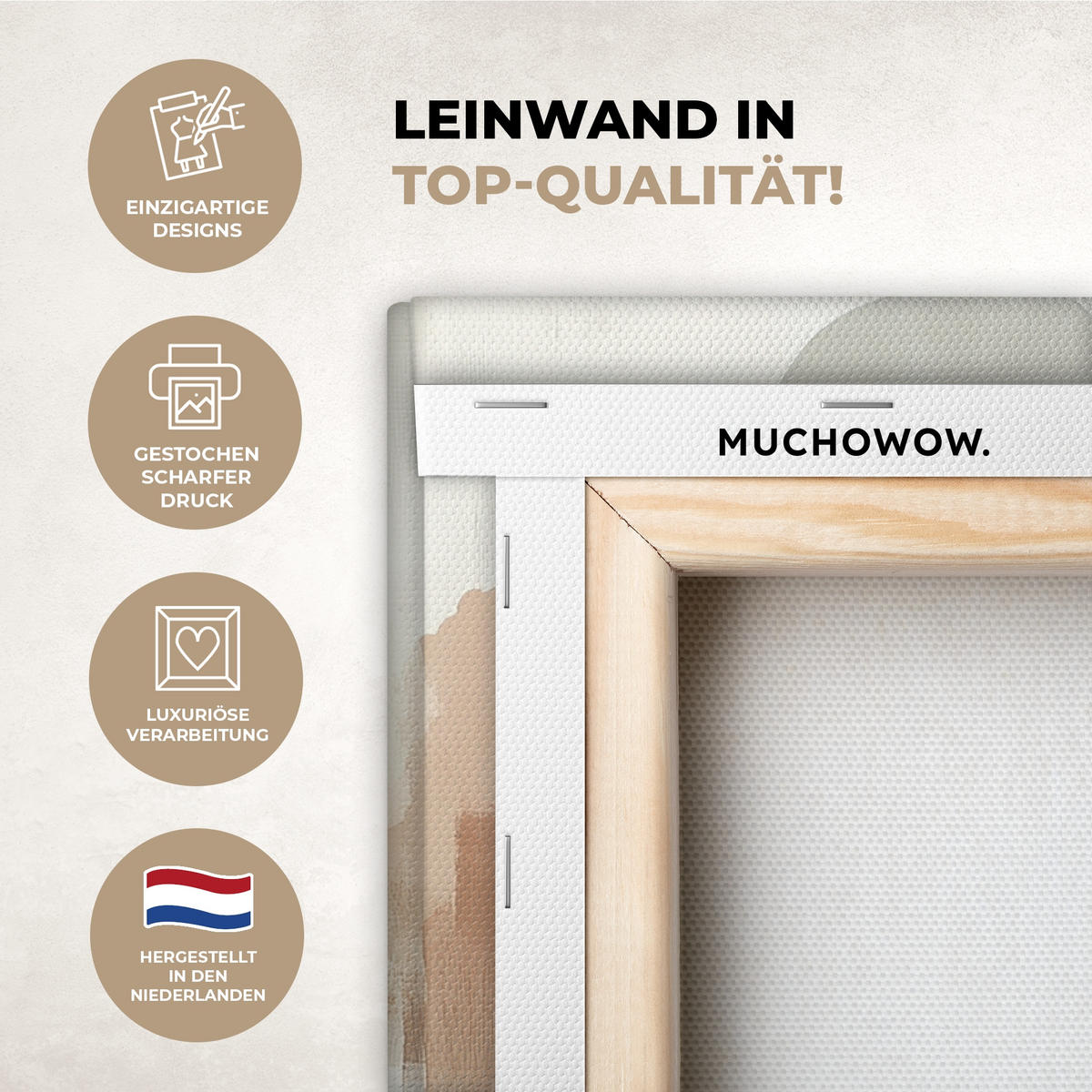 LEINWANDBILD Wabi sabi - Beige - Pflanze 60x80 cm - Sandfarben, Textil (60/80cm) - MuchoWow