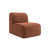 SOFAELEMENT Chenille Stoff Orange - Terracotta/Schwarz, Holzwerkstoff/Kunststoff (70/75/94cm) - Makamii