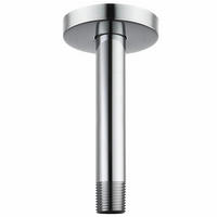 DUSCHARM mit Flansch 15 cm Rund - Silberfarben, Metall (5/12.7/15cm)