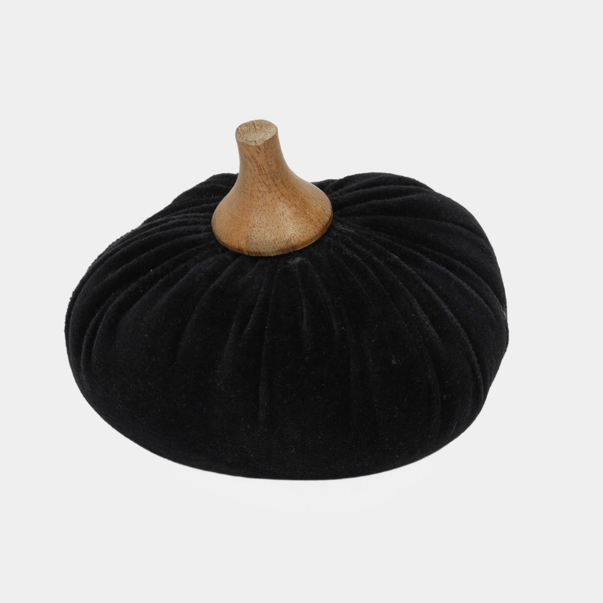 KÜRBIS Herbstdeko 11/11/10 cm - Schwarz, Textil (11/10/11cm) - Home Styling Collection
