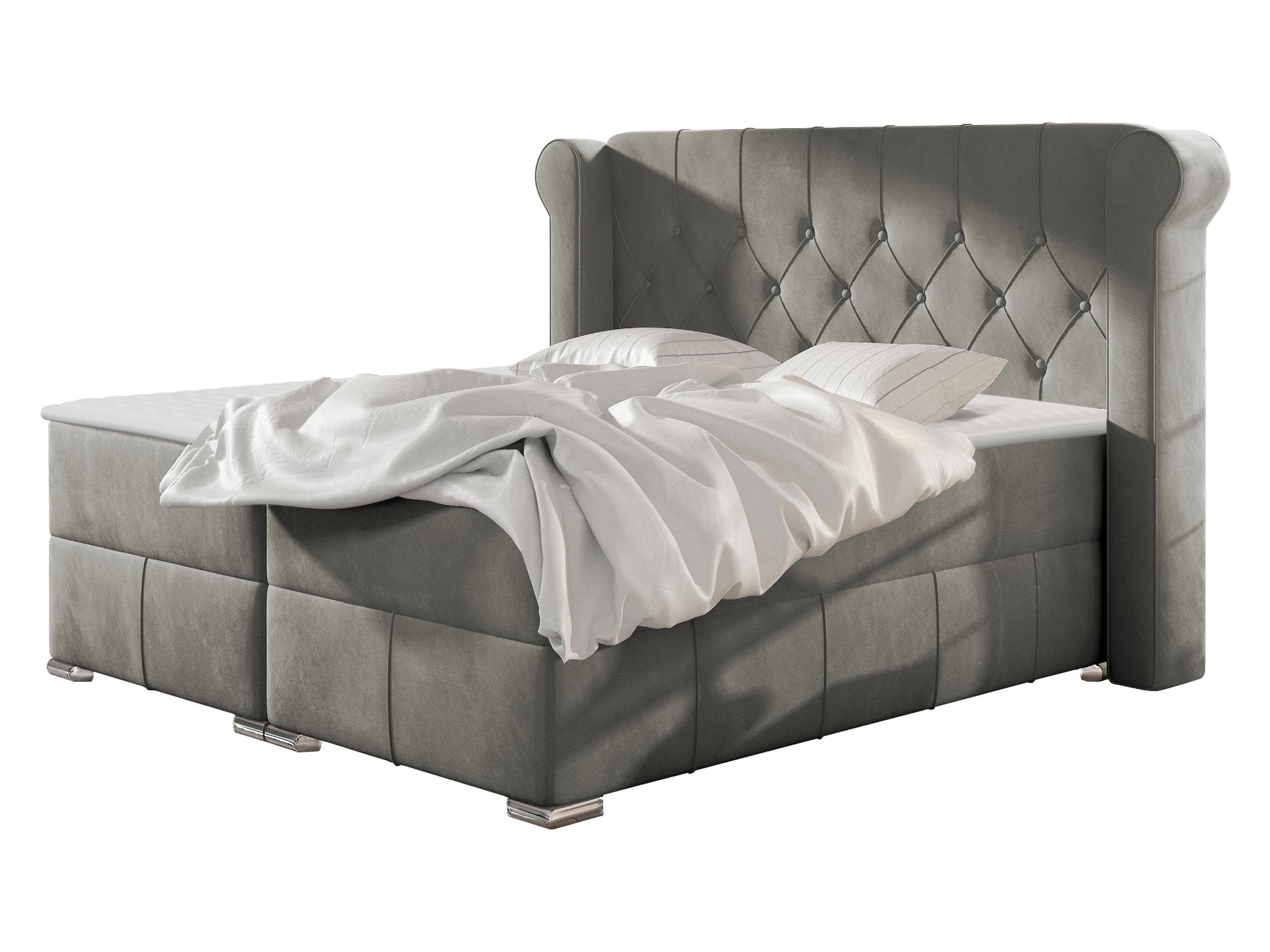 BOXBETT Massimo - Greige, Holz (160/200cm) - MIRJAN24