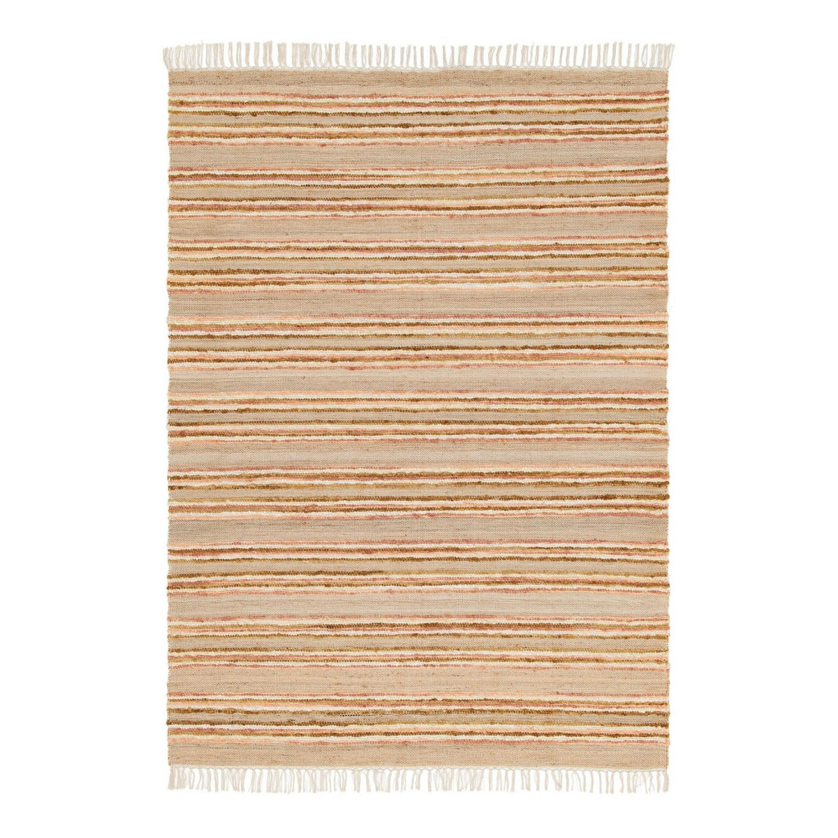 TEPPICH handgefertigt Naturmaterialien rosa - Pink, Textil (160/230cm) - AFK Living