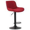 BARHOCKER Stoff rot - Rot/Schwarz, Textil/Metall (50/86/50cm) - CLP