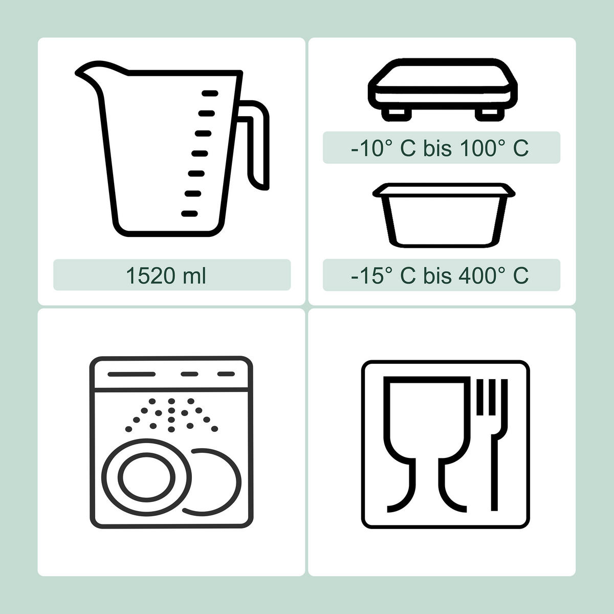 SÚPRAVA sklenených dóz - priehľadné, plast/sklo (23/8/17.5cm) - Relaxdays