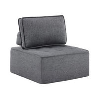 SESSEL aus Sperrholz Dunkelgrau frei kombinierbar, platzsparend und leicht bewegbar - Dunkelgrau, Holzwerkstoff (81/81/81cm) - Modfu