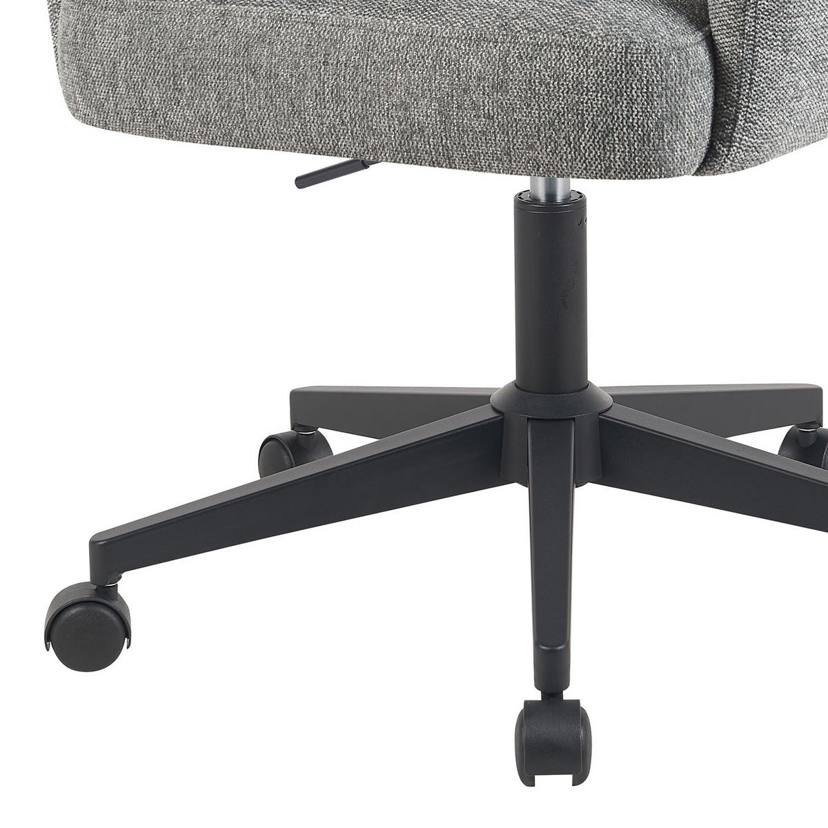BÜROSTUHL Mika-Riko - Schwarz/Grau, Textil/Metall (59/91/66cm) - DUBI Möbel