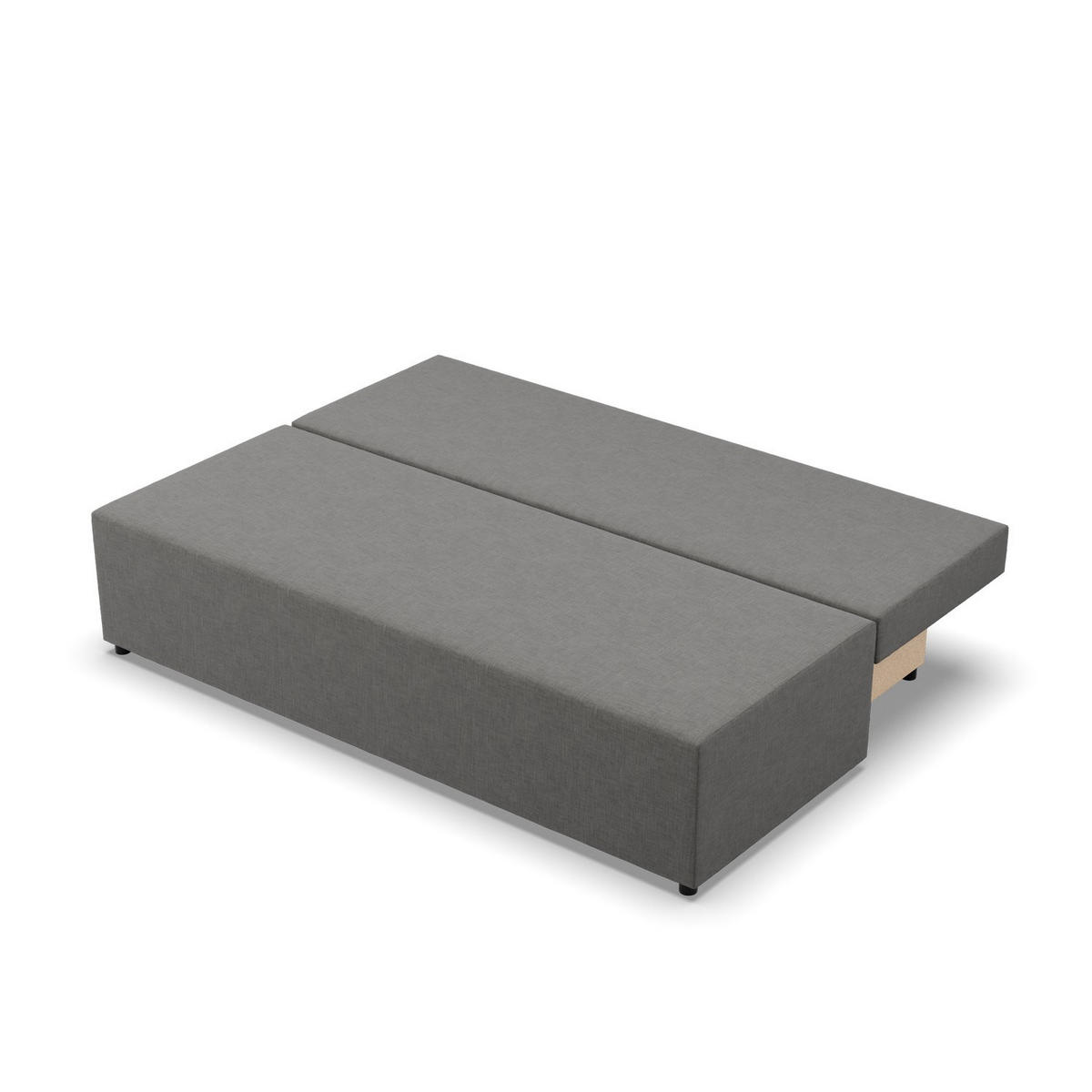 SOFA 3-SITZER MIT SCHLAFFUNKTION FERMO Dunkelgrau - Dunkelgrau, Textil (92/95/191cm) - Mebligo