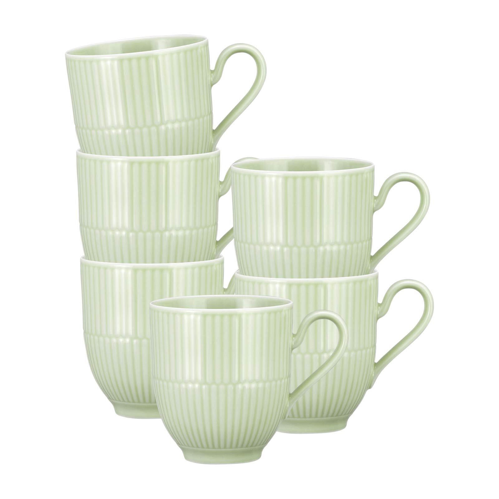 HENKELBECHER Amina Seladon 0,36 l 6er Set - Grün, Keramik (0.36L) - Seltmann Weiden