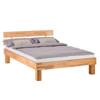 BETT - Massivholz - Kernbuche, Holz - home24