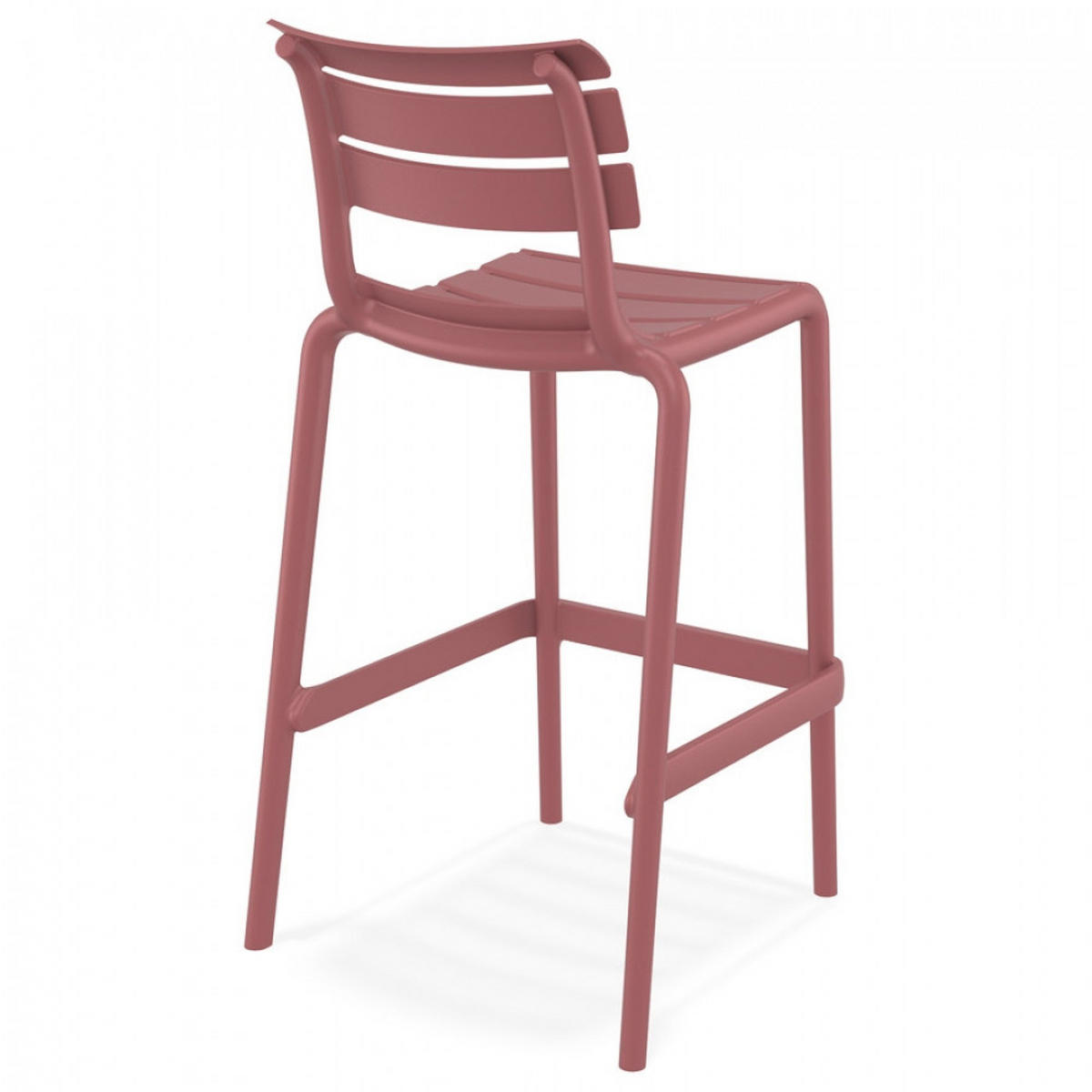 BARHOCKER Rot 53x105x55cm - Rot, Kunststoff (53/105/55cm) - AlterEgo