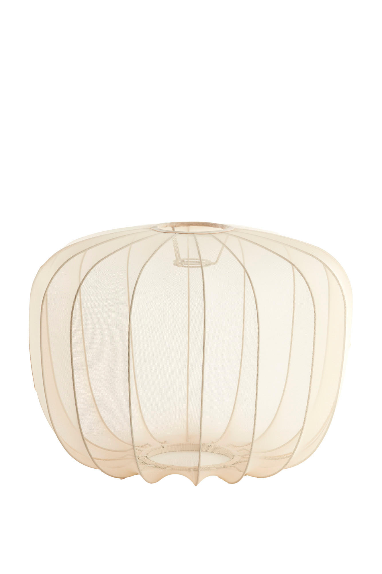 LAMPENSCHIRM Plumeria Braun Ø40/30 cm - Beige, Textil (40/40/30cm) - Light & Living