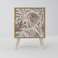 SIDEBOARD PASSING TIME, Eichefarben, 57,5x42x77,5 cm, Schräge Buchenholzfüße - Eichefarben/Buchefarben, Holzwerkstoff/Buchenholz (57.5/77.5/42cm) - SpaceRebels