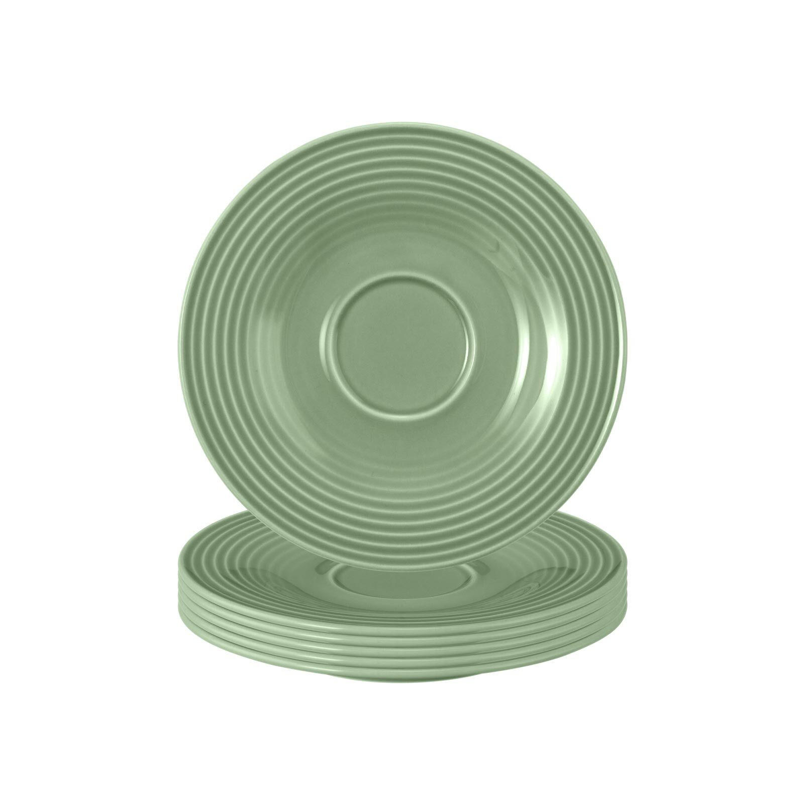 UNTERTASSEN Beat Color Glaze Salbeigrün ø 13,7 cm 6er Set - Grün, Keramik (13.7cm) - Seltmann Weiden