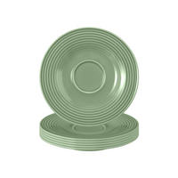 UNTERTASSEN Beat Color Glaze Salbeigrün ø 13,7 cm 6er Set - Grün, Keramik (13.7cm) - Seltmann Weiden