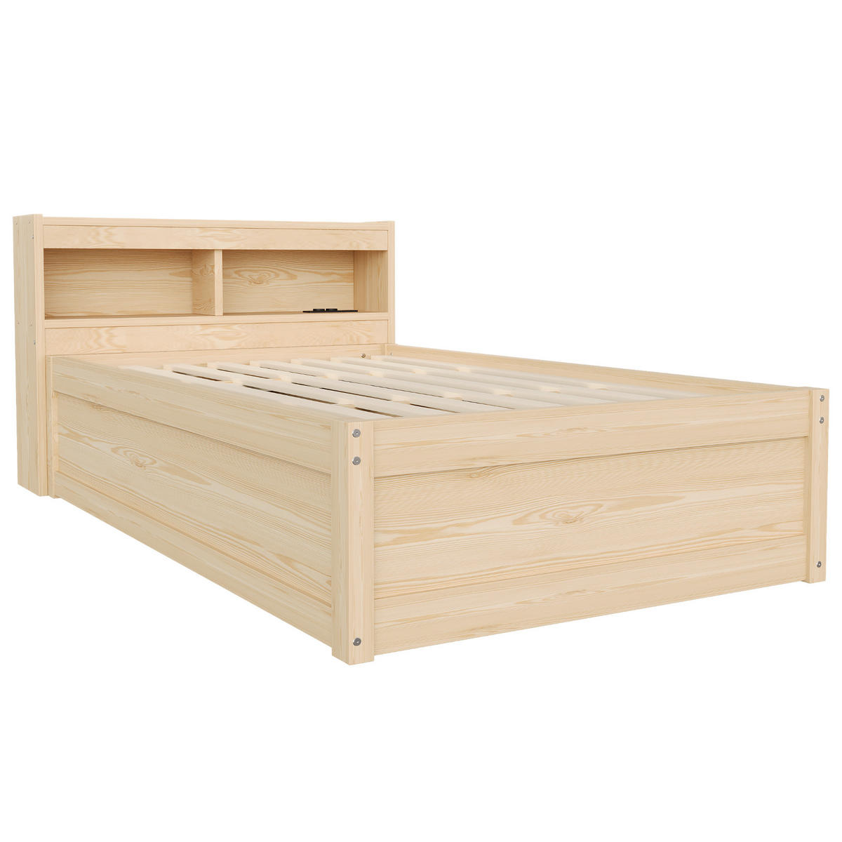 STAURAUMBETT 90/200 cm DE-32627 mit LED Holzfarbe - Naturfarben, Holzwerkstoff (90/200cm) - ComfortXL