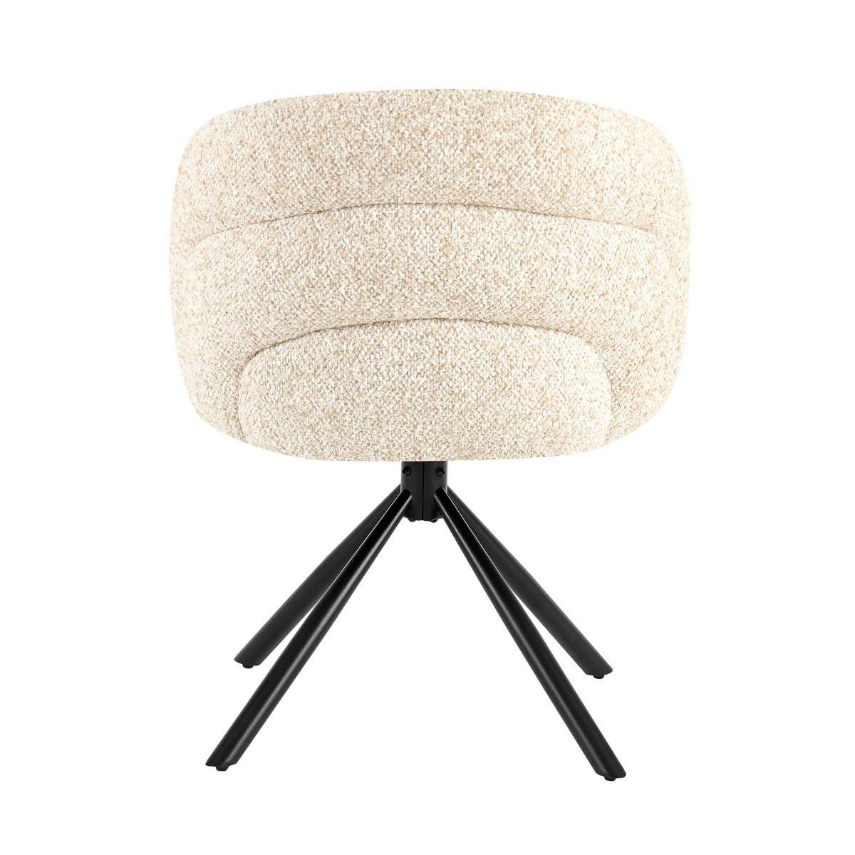 ESSZIMMERSTUHLE 2er Set Drehbar aus Stoff, beige - Beige, Metall (63/83/65cm) - Giga Meubel