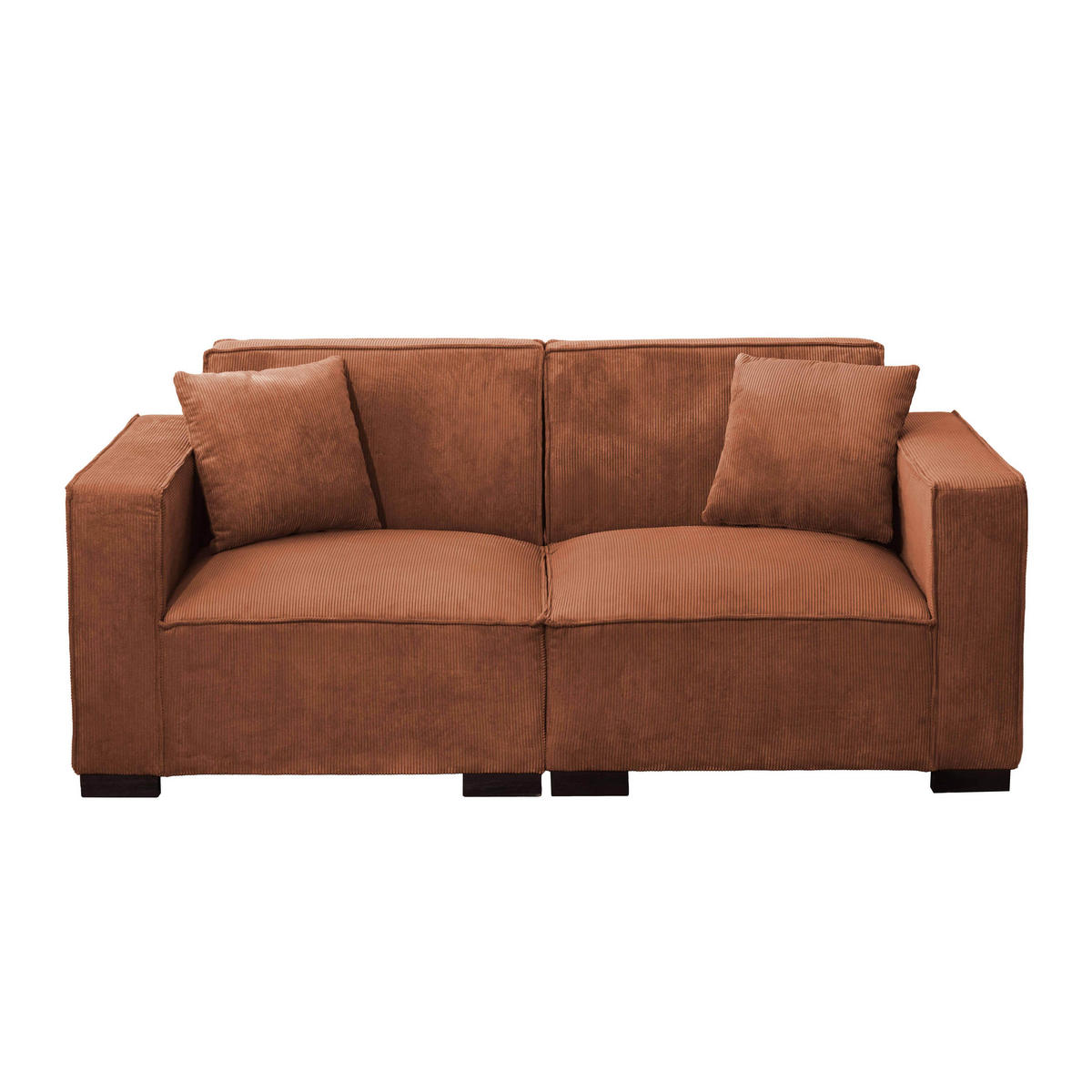 SOFA 2-Stizer, Terrakotta - Rot/Braun, Textil (180/76/90cm) - Oviala