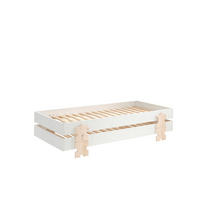 STAPELBETT (2er Set) Karlene 204x48x94 aus MDF in Weiß - Weiß, Holzwerkstoff (90/200cm) - 58aufmkessel