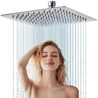 DUSCHKOPF Regendusche Edelstahl 25 x 25 cm Chrom - Silberfarben, Metall (25/12.7/25cm)
