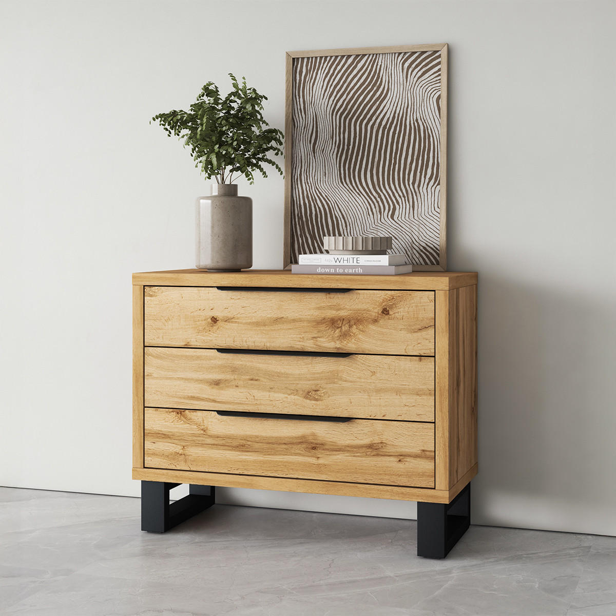 KOMMODE Eden Holz - Braun, Holzwerkstoff (99.3/82.7/45cm) - Petits-meubles