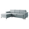 ECKSOFA Berne - Hellgrau/Schwarz, Holz/Kunststoff (258/170cm) - MIRJAN24